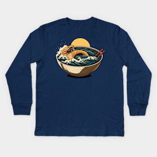 Ramen Bowl Monster Kids Long Sleeve T-Shirt